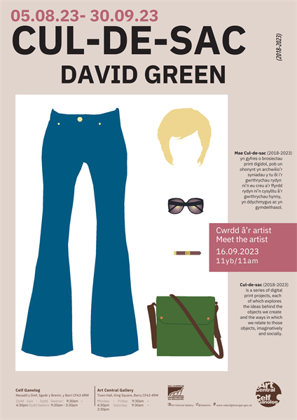 David Green Cul de Sac Exhibition poster Cymraeg